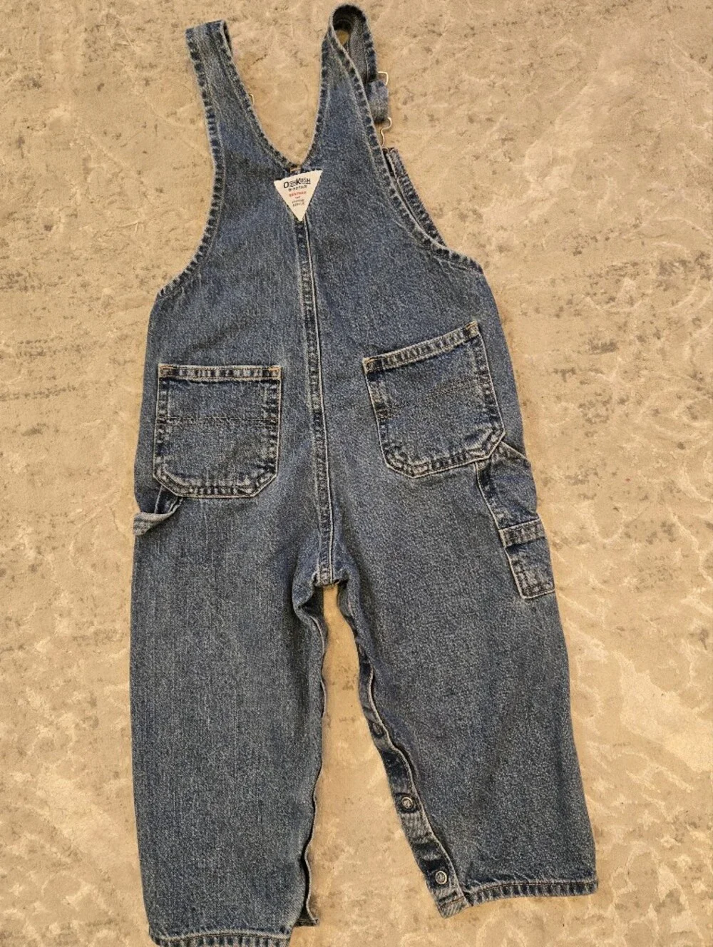 OshKosh B'gosh Distressed Blue Denim Overalls